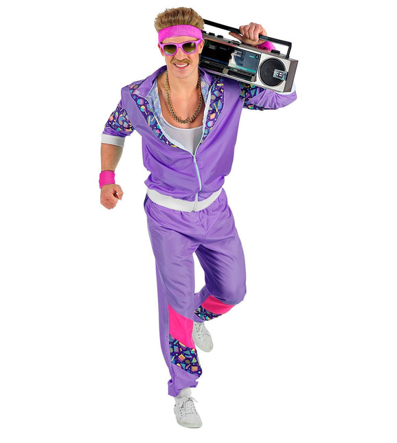 Tuta da ginnastica Neon 80S Viola difettosa