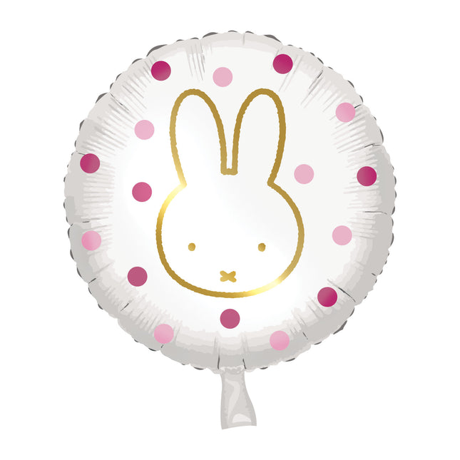 Palloncino ad elio Miffy rosa vuoto 45 cm