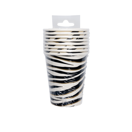 Tazze Zebra 9cm 8pz