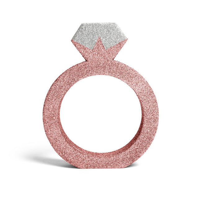 Anello di decorazione da tavolo in oro rosa