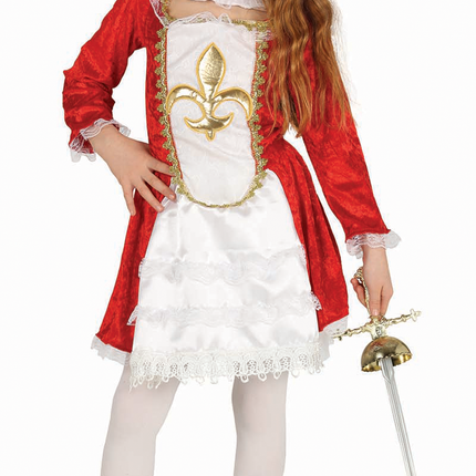 Costume da moschettiere bambino bianco rosso