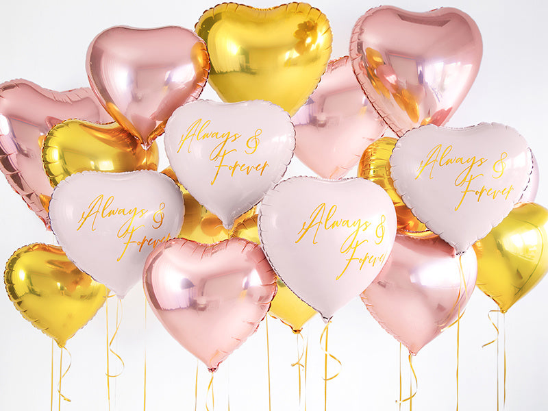 Palloncino ad elio Cuore Oro Vuoto 45cm