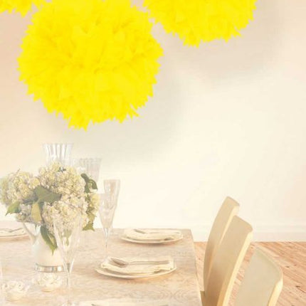 Pompon giallo neon 30 cm