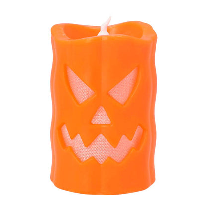 Candela a LED Zucca di Halloween 10 cm