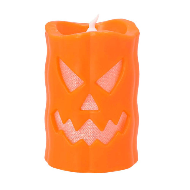Candela a LED Zucca di Halloween 10 cm