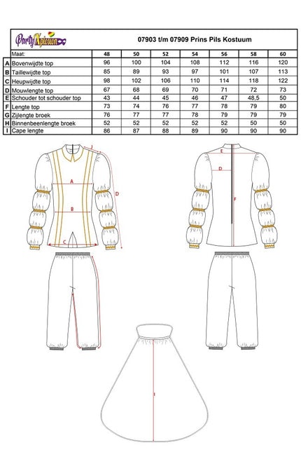 Costume da Principe Pils Uomo