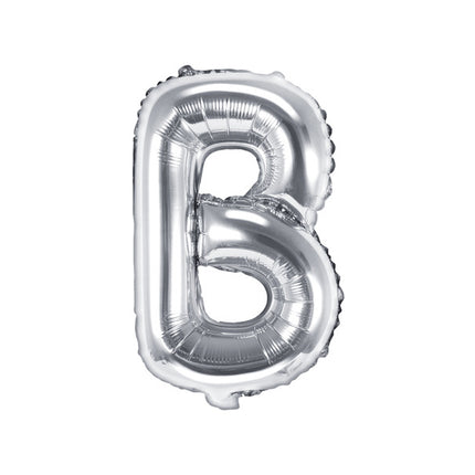 Palloncino in foil Lettera B Argento Vuoto 35cm
