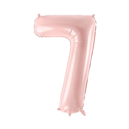 Palloncino figura 7 anni rosa chiaro vuoto 72 cm