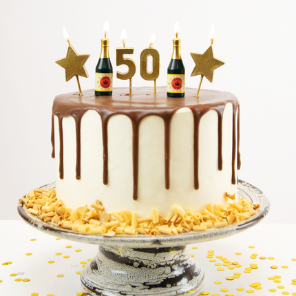 Candele 50 anni Champagne 17,5 cm