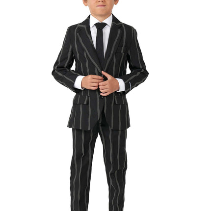 Abito gessato nero ragazzo <tc>Suitmeister</tc>