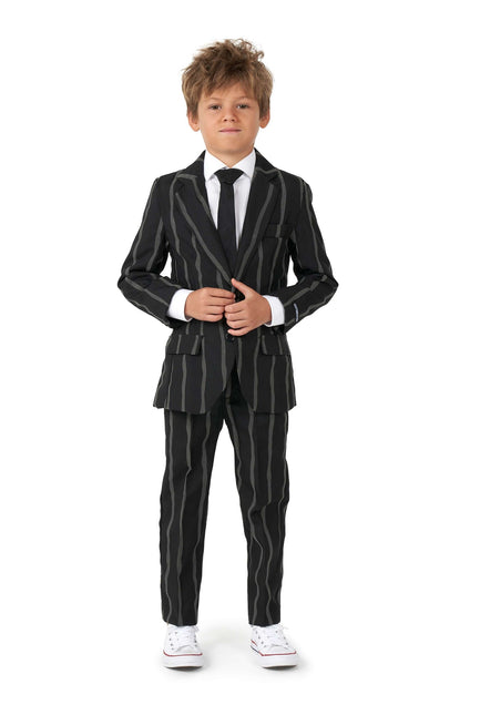 Abito gessato nero ragazzo <tc>Suitmeister</tc>