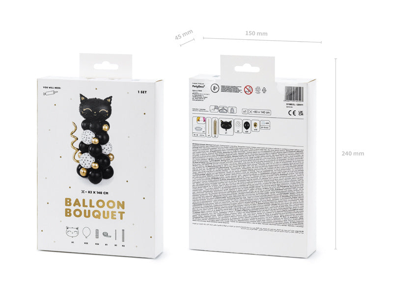 Pilastro a palloncino Cat Black 1,4 m