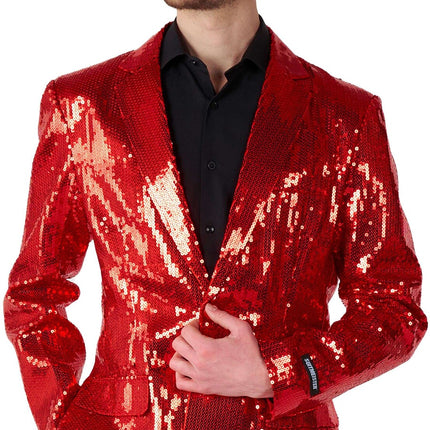 Paillet Blazer rosso uomo <tc>Suitmeister</tc>