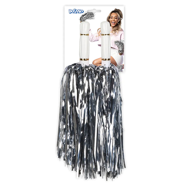 Pompon d'argento metallizzato