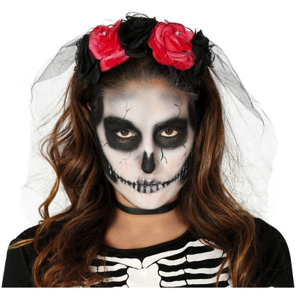 Fascia per capelli di Halloween Velo di fiori