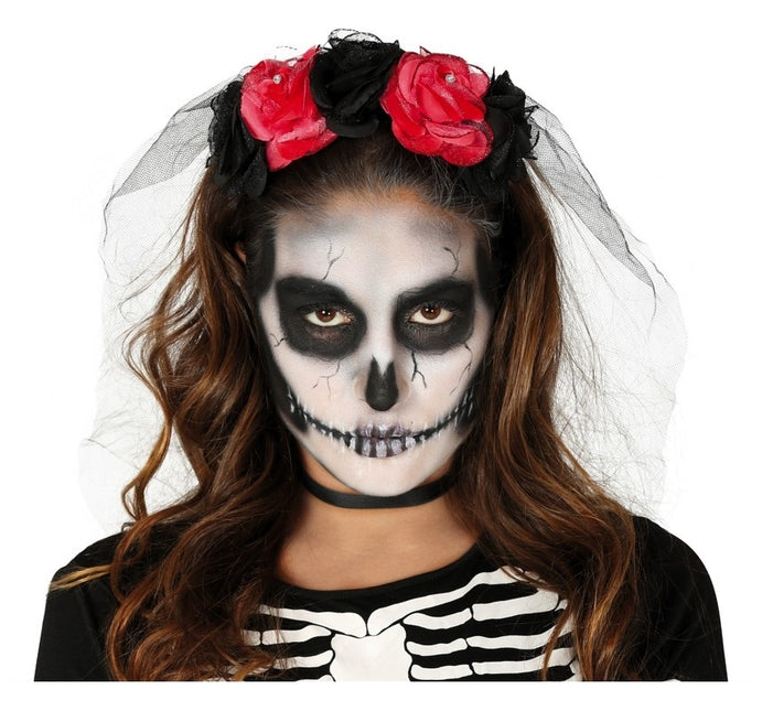 Fascia per capelli di Halloween Velo di fiori