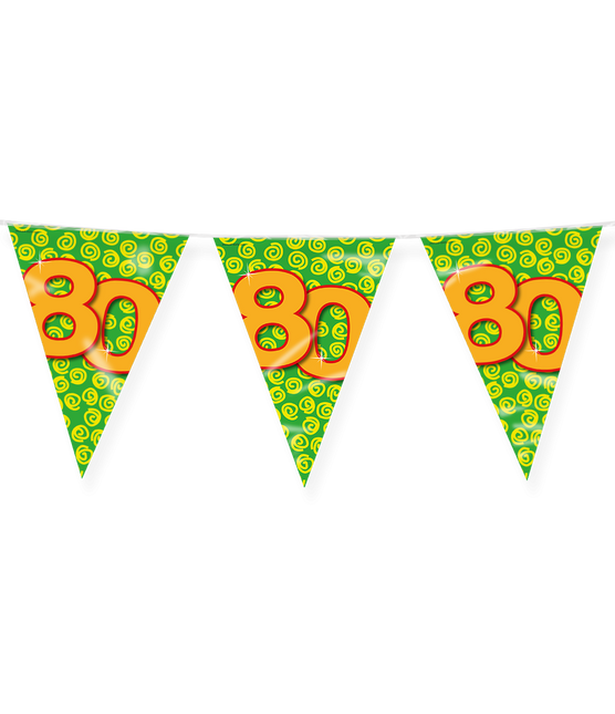 Bandiera 80 anni colorata 10m