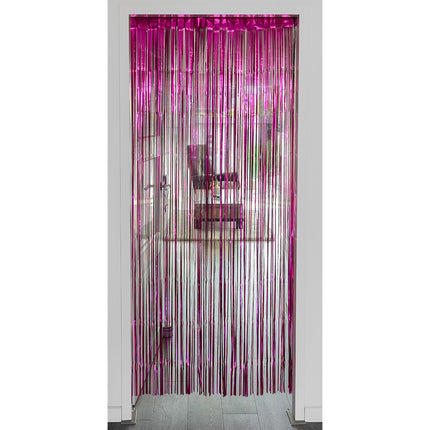 Tenda per porta rosa metallizzata 2m