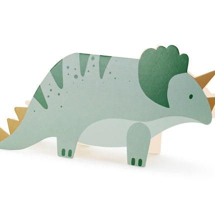 Inviti Dinosauro Verde 6 pezzi