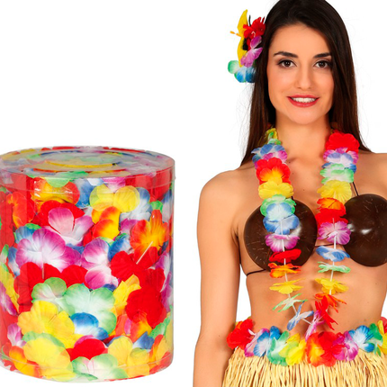 Collana Hawaii colorata 25 pezzi