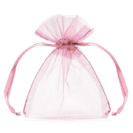 Sacchetti di organza rosa 10cm 10pz