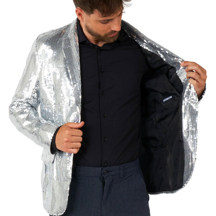 Paillettes per abiti d'argento