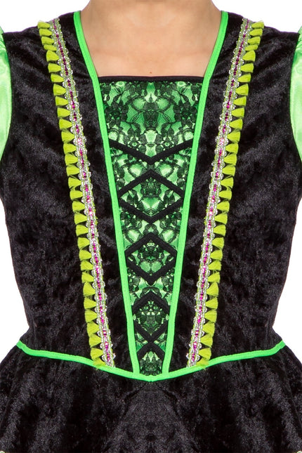 Abito da strega ragazza verde