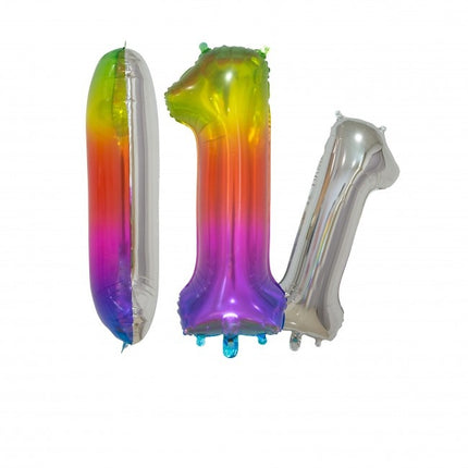 Pallone in foil Figura 1 Arcobaleno Trasparente 66cm