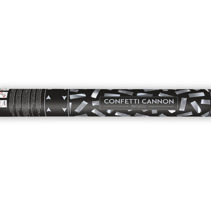 Cannone per coriandoli argento 40 cm