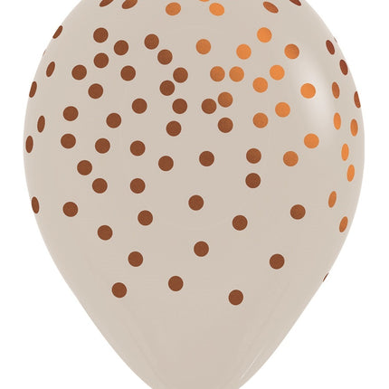 Palloncini Coriandoli Sabbia Bianca 071 Inchiostro Rame 30cm 25pz