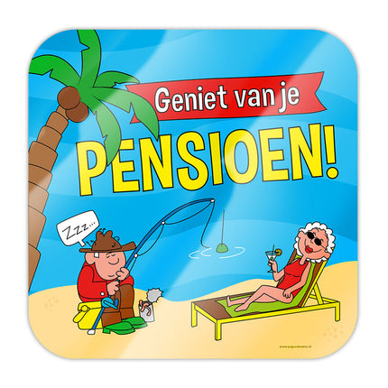 Cartello porta Pensionati Cartoon 50cm