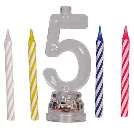 Portacandela 5 anni a Led 13cm