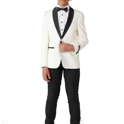 Ragazzo in smoking bianco, adolescente <tc>OppoSuits</tc>