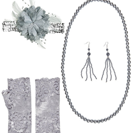Set di accessori anni 20S ruggenti 4 pezzi