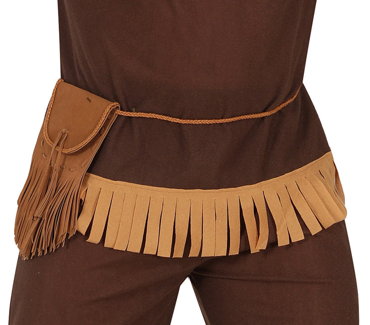 Costume indiano marrone da uomo 2 pezzi