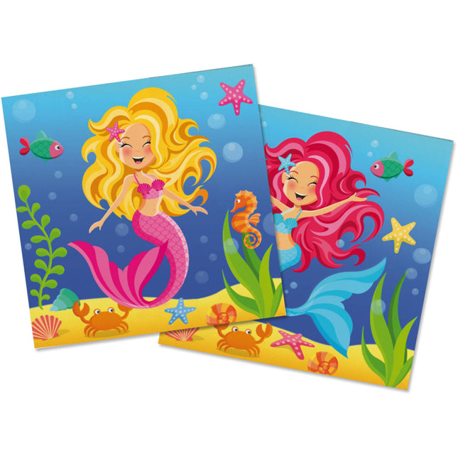 Tovaglioli per feste a sirena 33cm 20pz
