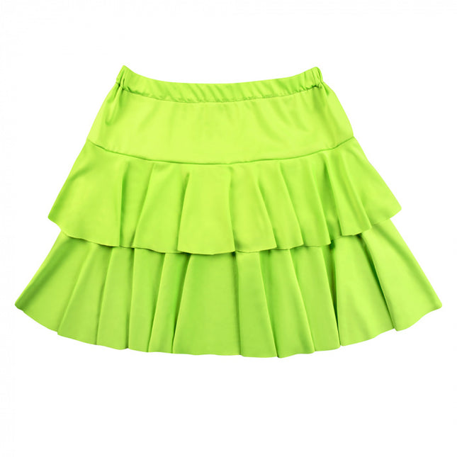 Minigonna verde con volant
