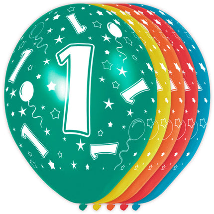 Palloncini 1 Anno Decorazioni 30cm 5pz
