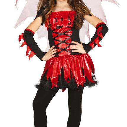 Costume di Halloween da Diavolo Ragazza Rosso