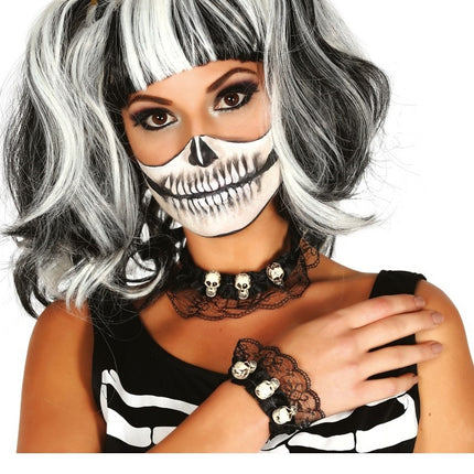 Bracciale e girocollo Halloween Skull