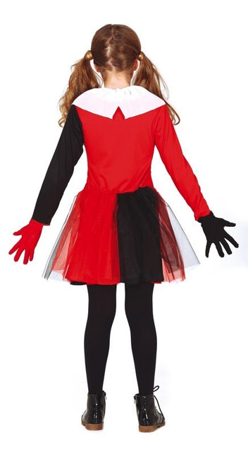 Costume di Halloween da Arlecchino bambino nero e rosso