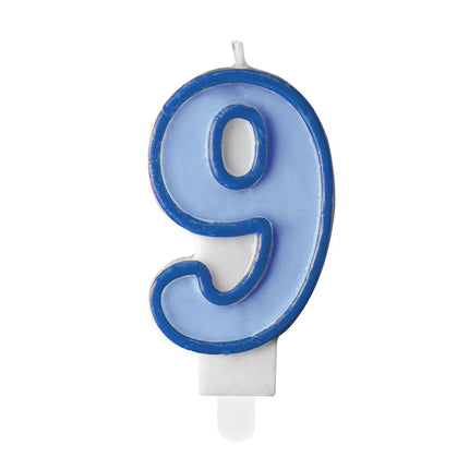 Candela 9 anni blu 7 cm