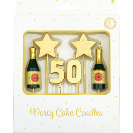 Candele 50 anni Champagne 17,5 cm