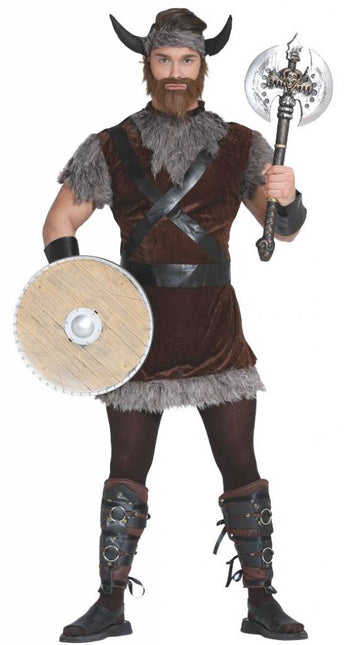 Costume da vichingo marrone grigio uomo