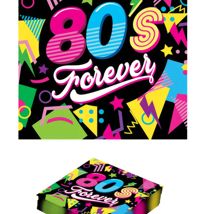 Tovaglioli Neon 80S 33cm 12pz