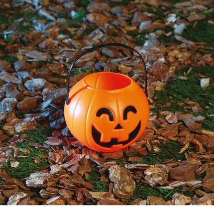 Secchiello per caramelle di Halloween Zucca 9 cm