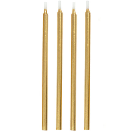 Candele dorate 13cm 12pz