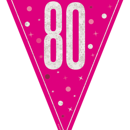 80 Anni Ghirlanda Rosa 2,5 m