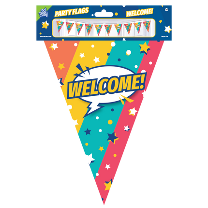 Linea di bandiera Welcome 10m