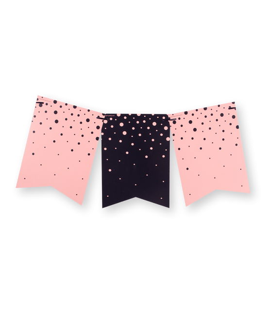 Ghirlanda rosa e nera 6m